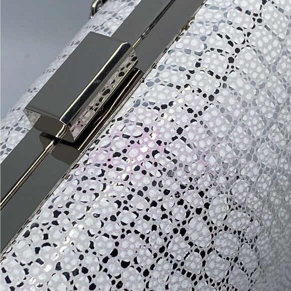 Chiara Boni Alba Metallic Leather Clutch - Picture 12 of 12
